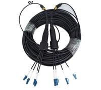 GHZHANG 150m 2/4/6/8 cores outdoor patchcord singlemode PDLC armored LC SC FC SM LSZH TPU DVI waterproof optical fiber jumper 8C4C6C(2 cores TPU LC-LC)