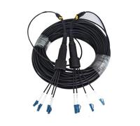GHZHANG 200m 4/6/8 Cores Outdoor PDLC Patchcord Armored LC SC FC SM LSZH TPU DVI(6 cores LSZH LC-LC)