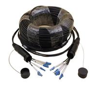 GHZHANG 250m 2/4/6/8 Core Outdoor Patchcord 5mm Armored with PCD380 LC SC FC A SM TPU DVI Waterproof Singlemode Fiber Optic Jumper(6 cores TPU ST-ST)