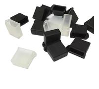 GHZHANG 50pcs USB male dust plug with rope hole A2 type for computer digital U disk protective cover dust-proof scratch proof(Black)