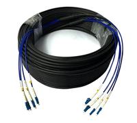GHZHANG LC Armored Optical Cable,Single Mode 2-core,4-core,6-core,8-core,2-core,Outdoor,Hard Not Soft Fiber Optic Cable,10m to 40m(4-core 4LC-4LC 30m)