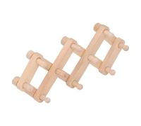 Ghzste 1:12 Doll House Coat Rack, Miniature Birchwood Retractable Wall Rack for Doll House Scenes, with Intricate Design, 4.5x3cm Size, Ideal for DIY Scenes