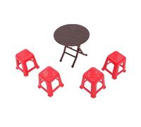 Ghzste 1:12 Table Stools, Dollhouse Mini Furniture Set with Folding Design, Suitable for Various Styles, 1:12 Table Stools