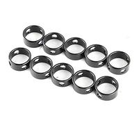 Ghzste 10pcs Quick Release Anti Slip Buckle, Tent Rope Adjuster for Camping, Hiking with 3 Hole Design, Fits Rope Diameter Under 4mm, Ideal for Building Awning, Shelter (Black)