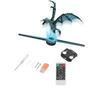 Ghzste 16.5in 3D Holographic Projector Advertising Display with 234 LED Light Beads Holographic Video Projector for Business Store Signs, Bar, Party (UK Plug)