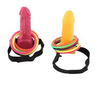 Ghzste 2 Pack Ring Toss Game Party Favors Goodie Bag Fillers Items Set with Confetti Decor Gift for Bridal Shower Hen Party (Colorful)