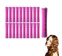 Ghzste 20 Pcs Hair Perm Rods Set Perm Rollers Set 5 size Cold Wave Rods DIY Curling Tools Hair Curling Rods for Home or Salon Styling Long & Short Hairs(Purple)