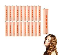 Ghzste 20 Pcs Hair Perm Rods Set Perm Rollers Set 5 size Cold Wave Rods DIY Curling Tools Hair Curling Rods for Home or Salon Styling Long & Short Hairs (Yellow)
