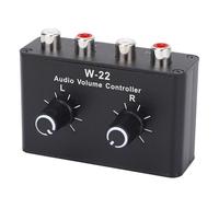 Ghzste 3.5mm Volume Control Controller, Balance Adjuster Small Attenuator Knob Line Volume Control Box, Aluminum Alloy Material for Stereo Sound Signals
