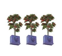 Ghzste 3PCS Miniature Dollhouse Plants Artificial Fruit Tree Model for 1:12 Scale Dollhouse Decoration, Realistic Greenery With Vivid Leaves, Ideal for Garden and Interior Decor