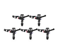 Ghzste 5Pcs Rocker Arm Sprinkler Nozzle, 3/4 in DN20 Male Thread Rotating Irrigation Head, Adjustable Spray Nozzle for Farm Lawn Garden Irrigation