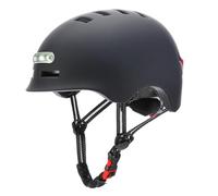 Ghzste Bike Helmet with Light,USB Rechargeable LED Front and Back Light Road Bicycle Helmets,Thickened EPS liner Cycling Helmet for Cycling, Balance Car, Skateboard (Black)