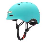 Ghzste Bike Helmet with Light,USB Rechargeable LED Front and Back Light Road Bicycle Helmets,Thickened EPS liner Cycling Helmet for Cycling, Balance Car, Skateboard (Blue)