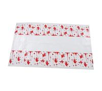 Ghzste Bloody Handprint Tablecover Disposable Plastic Horror Party Blood Splatter Banner Tablecover for Halloween