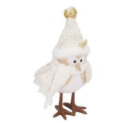 Ghzste Cute Bird Night Light, Lovely Bird in Scarf and Hat Table Lamp with Yellow Lighting for Decoration, a Addition to Any Home Decor (White Pointed Hat)