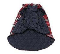 Ghzste Dog Winter Jacket Hair Protection Cute Stylish Red Plaid Dog Warm Vest for Medium Large Dogs (7XL)