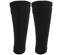 Ghzste Double Layer Breathable Mesh Soccer Shin Guard Sleeves for Football Training Comfortable Black, Designed to Fix Leg Guard Without Restraint or Tightness (Teenagers/M)