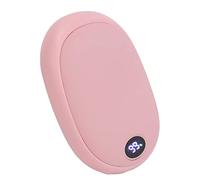 Ghzste Electronic Hand Warmer Portable Rechargeable USB Hand Warmer, Adjustable Temperature LCD Display, Fast Charging Station, Compact Size for Outdoor Use (Pink)