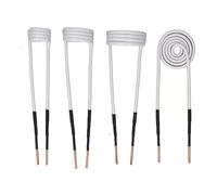 Ghzste Flexible Induction Heater Coil Kit, Durable Brass Coils, 4 Sizes 2.5mm Brass Flat Round Cake Coil for Removing Rusty Bolts and Nuts, Heating Small Metal Parts