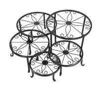 Ghzste Flower Pot Stands 5pcs Metal Plant Stand Innovative Decorative Sturdy Stable Indoor Outdoor Flower Pot Holders for Multiple Plants Pots