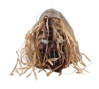 Ghzste Halloween Mask, Scarecrow Masks with Straw Hair, Creepy Scary Scarecrow Headgear Halloween Fancy Dress Cosplay Costume Props (B)