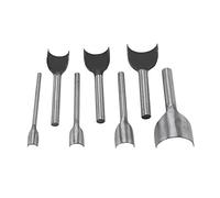 Ghzste Leather Craft Half-Round Shape Cutter Punch Set with 7pcs, Steel Wallet Belt Watchband Punching Tool, Half-Round Cutter, Semi-Circle Hole Punch
