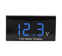 Ghzste LED Digital Voltmeter DC 8V-16V, Water Resistant Red Blue Display for 12V Car Motorcycle with Voltage Alarm LLL HHH Indicator 2.2x1.1x0.4in (Blue)