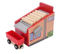 Ghzste Logging Scene Wood Train Railway Track Expansion Accessories Toy for Children, With Beautiful Design, Safe Beechwood Material, Encourages Creativity, for Holidays