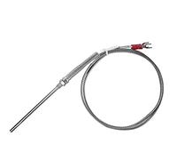 Ghzste M8 Thread Type K Thermocouple 50mm Probe Temperature Sensor Cable 0-400°C with 1-5m Optional Length for Accurate Thermocouple Probe (1M)