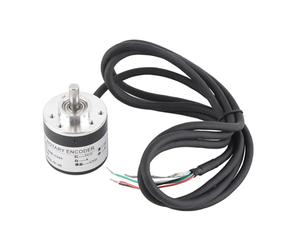 Ghzste Magnetoelectric Incremental Encoder 600 p/r AB 2-Phase 6mm Shaft | DC5-24V NPN Open Collector Output, 0-20KHz Response Frequency, 1.5m Cable for Industrial Automation and Displacement