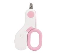 Ghzste Pet Nail Clipper, Ergonomic Handle, Non Slip, LED Light for Kitten Puppy Rabbits, Small Size, Unlocking Protection (Pink)