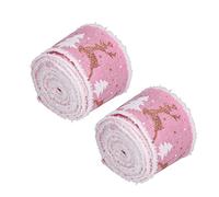 Ghzste Pink Christmas Ribbon, Craft Ribbon, Durable Material, Create Holiday Feelings, Ideal Decoration, Easy to Use, Widely Application, for Home Festival Decoration