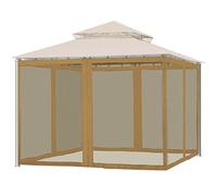 Ghzste Replacement Gazebo Mosquito Netting Screen with Zipper,osquito Net for Umbrellas,4 Panel Screen Walls Privacy Curtain for Patio Outdoor,Garden and Backyard (300x360x220cm)
