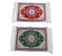 Ghzste Rug Mouse Pad with Tassels, Non Slip Bottom, Suitable for Most Types of Cups, Glasses, and Mugs