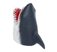 Ghzste Shark Hand Puppet Realistic Soft Rubber Storytelling Role Play Shark Head Glove Toy for Kids