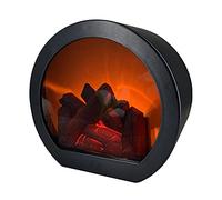 Ghzste Simulation Charcoal Lamp Fake Flickering Flame Fireplace Lights USB and Battery Operated Flame Lantern Lamps Home Decor for Indoor Outdoor
