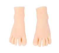 Ghzste Simulation Foot Model, 15cm Realistic Silicone Foot Mannequin for Drawing Practice, Foot Crafts, Display Models and More, Bendable Fingers, Reusable, Anti Dust Effect, Washable