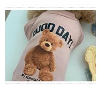 Ghzste Soft Comfortable Warm Round Neck Cartoon Cute Bear Dog Clothes with Chest Personality Print Pattern fits the body without tightening an excellent your lovely dogs (S)
