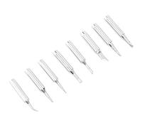 Ghzste Soldering Iron Tip, My Kit of 8Pcs Copper Solder Tips, Soldering Station Accessories, with Glossy Tin-Plated Tips, Different Shapes for Various Welding Needs