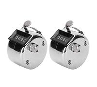Ghzste Stainless Steel Hand Tally Counter, Durable 0-9999 Metal Knob Counter with Mini Buckle, Easy to Operate, Portable for Workshop Inventory, Goods Inventory, and Crowd Statistics