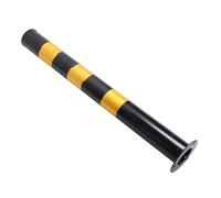 Ghzste Sturdy Steel Pipe Safety Bollard Post, Bright Warning Color, Versatile Application with Sturdy Base, Rounded Edges (Black Yellow)