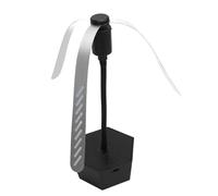 Ghzste Table Fan, Battery Powered Dual Sided Reflective Fan with Foldable Soft Gooseneck, Safe Stop Technology, Hanging Hook, for Outdoor Picnic,Special Design with,360° rotatable