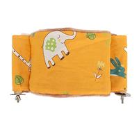 Ghzste Warm Bird Hanging Hammock,Cotton Plush Double Layer Reduce Anxiety Bird Cage Bed for Parrots,Long Hours of Entertainment,Exercise,Rest,Hiding and Playing (Yellow)