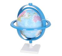 Ghzste World Globe for Kids Scientific Educational Geography Teaching Model with Dawn Dusk Instrument Compass Time Plate 360 Rotation ABS Material