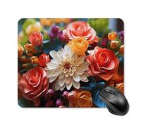 GHZWACKJ Color Flowers Mousepad Square Mousepad with Non-Slip Rubber Base Gaming mousemat Waterproof Funny Mousepad Washable Computer mousepads for Laptop Office Home Working 25 * 30cm