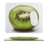 GHZWACKJ Green Kiwi Mousepad Square Mousepad with Non-Slip Rubber Base Gaming mousemat Waterproof Funny Mousepad Washable Computer mousepads for Laptop Office Home Working 9.8"x11.8"