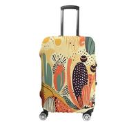 GHZWACKJ Luggage Cover Dustproof Anti-scratch Suitcase Cover Elastic Travel Suitcase Protector Hand Drawn Color Pattern Washable Baggage Case Luggage Sleeves Fits 18-32 Inch Luggage, Hand Drawn Color