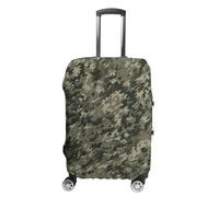 GHZWACKJ Luggage Cover Dustproof Anti-scratch Suitcase Cover Elastic Travel Suitcase Protector Military Woods Camouflage Washable Baggage Case Luggage Sleeves Fits 18-32 Inch Luggage, Military woods
