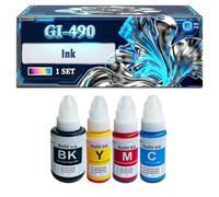GI-490 Ink Compatible for Canon PIXMA G3411All-in-OneG4400 G4410 G4411All-in-One Printers, With Chip Large Capacity 500 Pages (1 Set)