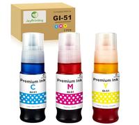 GI-51 GI51 Ink Bottles Compatible with Canon Pixma GI51 GI-51 Ink Bottle Multipack for Canon PIXMA G1520 G1530 G2520 G2560 G2570 G3520 G3560 G3570 G3571 G3572 G4570 (C/M/Y, 3-PK)